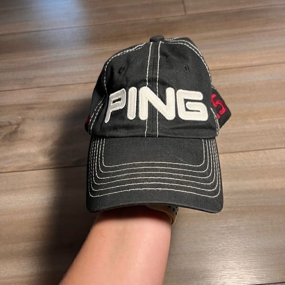 Ping Golf Black Athletic Strapback‎ Hat